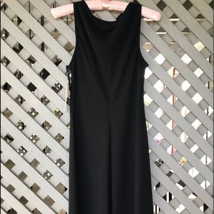 Black straight cut dress